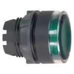 Tête bouton-poussoir lumineux verte Ø 22 mm, configuration visible, vue complémentaire 8