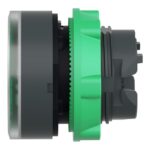 Tête bouton-poussoir lumineux verte Ø 22, configuration visible, vue complémentaire 3
