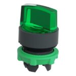 Tête bouton tournant lumineux 2 positions vert Ø22 ZB5AK1233 – Image 3