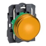 Voyant lumineux rond jaune 22 mm LED 240 V IP65 XB5AVM5 – Image 4