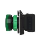 Voyant lumineux vert Ø22 IP65 LED intégrée 24V, configuration visible, vue complémentaire 3