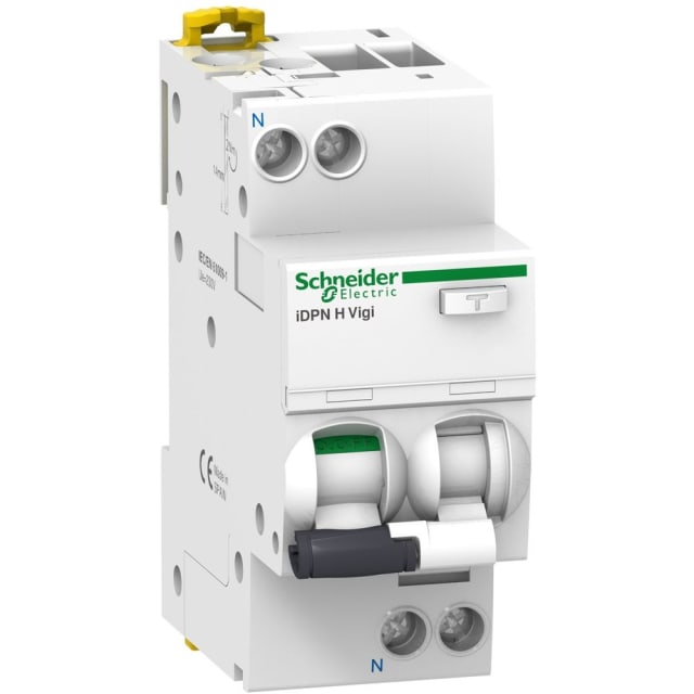Schneider Distribution - Disjoncteur-différentiel iDPN H VIGI 6A C 30mA A-type - A9D37606