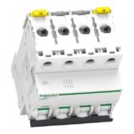 Disjoncteur 4 pôles 50A courbe C iC60N, 50 A, vue complémentaire 3