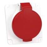 Prise industrielle encastrable 16A 5P IP44, configuration visible, vue complémentaire 4