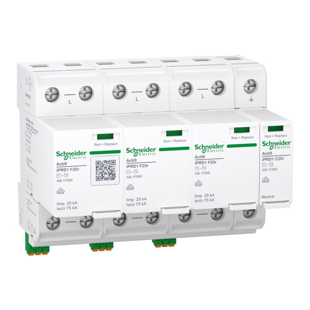 Schneider Residential - ACTI9 IPRD1 F25R SPD W/FUSE 3PN W/REMOTE - A9L1F625