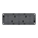 Boîte saillie 3 postes horizontale gris IP55, surface mat, vue complémentaire 2