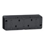 Boîte saillie 3 postes horizontale gris IP55, surface mat, vue complémentaire 3