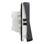 Bouton poussoir composable gris IP55, surface mat, vue complémentaire 3