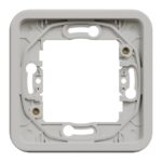 Cadre 1 poste encastré blanc IP55 IK08, surface brillant, vue complémentaire 1