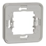 Cadre 1 poste encastré blanc IP55 IK08, surface brillant, vue complémentaire 3
