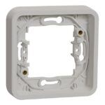 Cadre 1 poste encastré blanc IP55 IK08, surface brillant, vue complémentaire 8