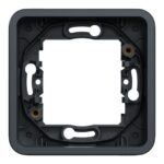 Cadre encastré 1 poste Mureva Styl gris IP55 MUR34107 – Image 2