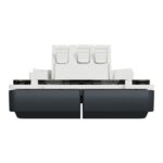 Double interrupteur va-et-vient étanche gris, surface mat, vue complémentaire 5
