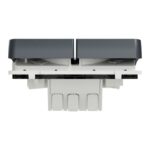 Double interrupteur va-et-vient étanche gris, surface mat, vue complémentaire 6
