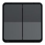 Double va-et-vient saillie étanche gris IP55, surface mat, vue complémentaire 1