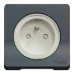Prise de courant 2P+T composable IP55 gris, surface mat, vue complémentaire 1