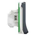 Prise de courant 2P+T composable IP55 gris, surface mat, vue complémentaire 3