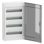 Coffret électrique 4 rangées 18 modules porte transparente – Image 2