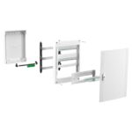 Coffret électrique 4 rangées 18 modules porte transparente – Image 3