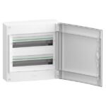 Coffret électrique en saillie 2 rangées 18 modules blanc, montage apparent, vue complémentaire 1