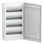 Coffret électrique en saillie 4 rangées 18 modules blanc, montage apparent, vue complémentaire 1