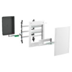 Coffret encastré 4 rangées 18 modules porte transparente, finition blanc, vue complémentaire 2