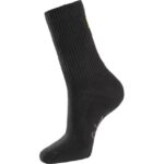 Chaussettes de travail en coton noir taille 45/48, en 66 % coton, 33 % polyamide, 1 % élasthanne, vue complémentaire