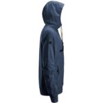 Sweat à capuche avec logo bleu marine chiné taille S, finition Marine foncé mélange, vue complémentaire 1