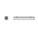 Réglette étanche LED IP65 25W 1000 mm 4000K, configuration visible, vue complémentaire 3