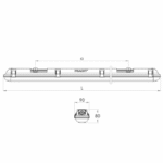 Réglette LED étanche IP65 1500 mm 47W 4000K, montage Saillie / plafond / suspension, vue complémentaire 2