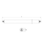 Réglette LED tubulaire étanche 42W 4000K IP67, configuration visible, vue complémentaire 2