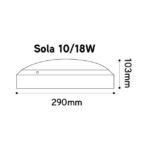 Applique LED murale ou plafond 18W 4000K IP65 SO184, finition Blanc RAL 9003, vue complémentaire 1
