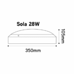 Applique LED extérieure détecteur secours IP65 28W, configuration visible, vue complémentaire 1
