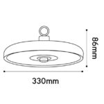 Cloche LED industrielle 200W 4000K Zhaga, finition Noir, vue complémentaire 1