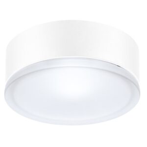 Plafonnier rond blanc E27 IP55 22, configuration visible