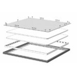 Panneau LED encastrable 595x595 mm UGR19 dimmable, dimensions 595 x 595 x 12 mm, vue complémentaire 1