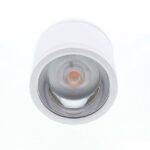 Plafonnier LED dimmable blanc mat IP65 24W, configuration visible, vue complémentaire 1