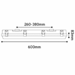 Réglette LED étanche 60 cm 10-23W CCT IP66 IK10 – Image 3