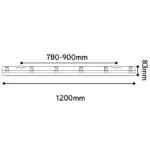 Réglette LED étanche 120 cm 25-40W 3000-6000K IP66 EM – Image 3