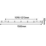 Réglette LED étanche 150 cm IP66 36-60W CCT switch – Image 3