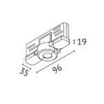 Adaptateur universel compact noir pour rail EUTRAC LA-50SW – Image 2