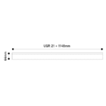 Suspension LED linéaire blanc 40W 4000K dimmable, configuration visible, vue complémentaire 2