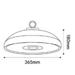 Cloche LED industrielle 4000K Zhaga, finition Noir, vue complémentaire 1