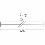 Plafonnier LED salle de bain 3000K 1200 mm IP44 PINE-1200WW – Image 2