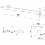 Support mural pour projecteur LED 50 cm noir EVSTANGMINI, en acier inoxydable, vue complémentaire 1