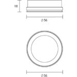 Anneau décoratif noir pour spot Tube Mini Ø59 320684 – Image 2