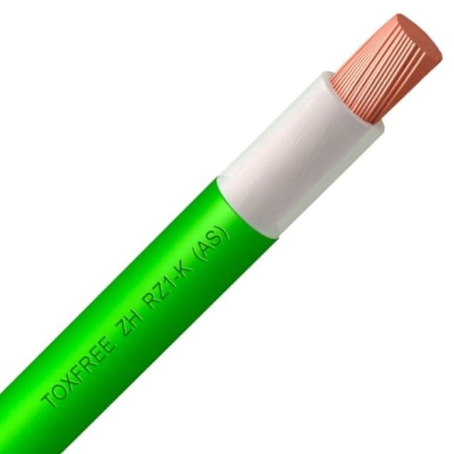 TOPCABLE - TOXFREE RZ1-K câble d'alimentation souple LSOH AD8 1kV B2ca s1ad1a1 vert 1X120 - RZ1-K1X120-B2CA B 1000