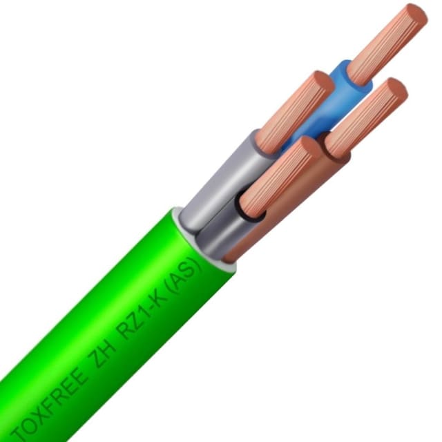 TOPCABLE - TOXFREE RZ1-K câble d'alimentation souple LSOH AD8 1kV B2ca s1ad1a1 vert 4X150 - RZ1-K4X150-B2CA B 1000