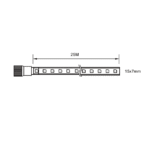 Ruban LED de chantier IP65 4000K 8W/m sans câble alim., configuration visible, vue complémentaire 1