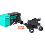 Mini jonction étanche IP68 IP69K 3x4 à 3x2,5 mm², configuration visible, vue complémentaire 1
